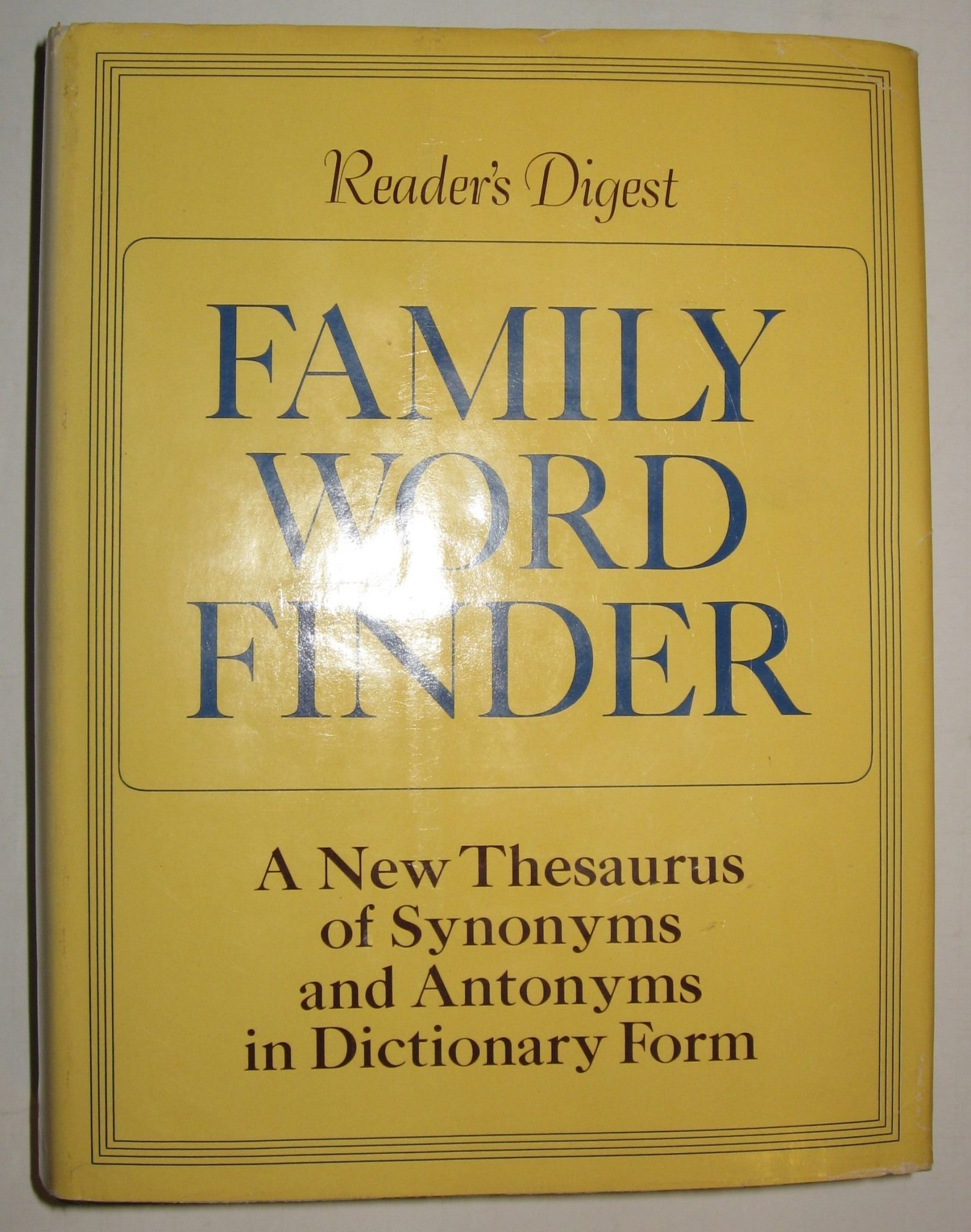 Family Word Finder A New Thesaurus of Synonyms and